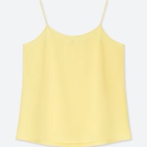 UNIQLO pastel yellow crepe camisole